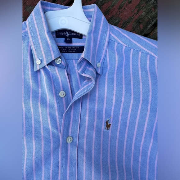 Ralph Lauren Classic Fit Oxford Shirt big boy size 10 - Picture 4 of 8